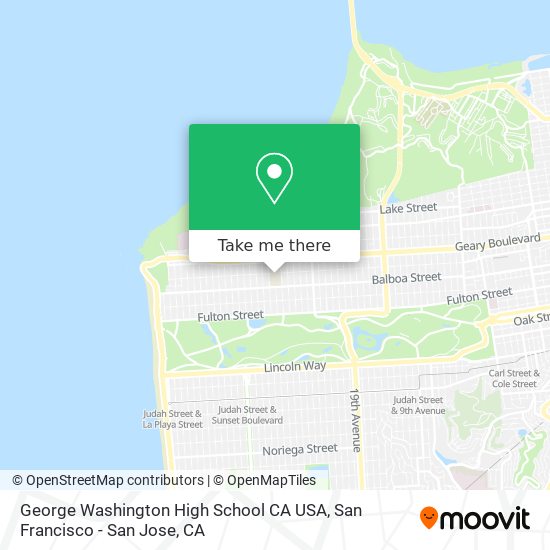 Mapa de George Washington High School CA USA