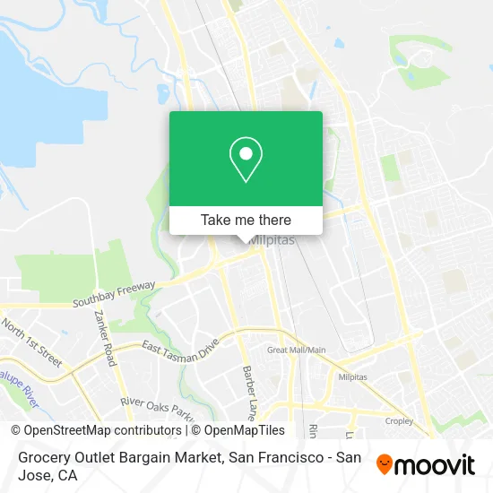 Mapa de Grocery Outlet Bargain Market