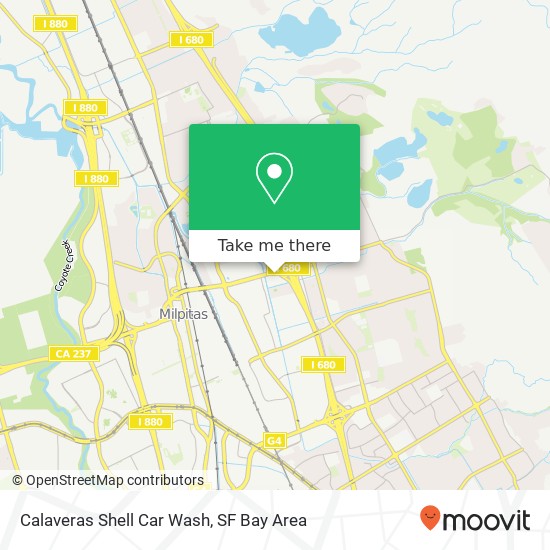 Calaveras Shell Car Wash map