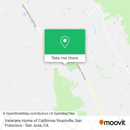 Veterans Home of California Yountville map