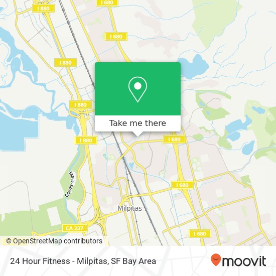 Mapa de 24 Hour Fitness - Milpitas