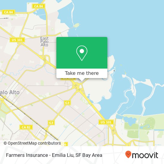 Farmers Insurance - Emilia Liu map