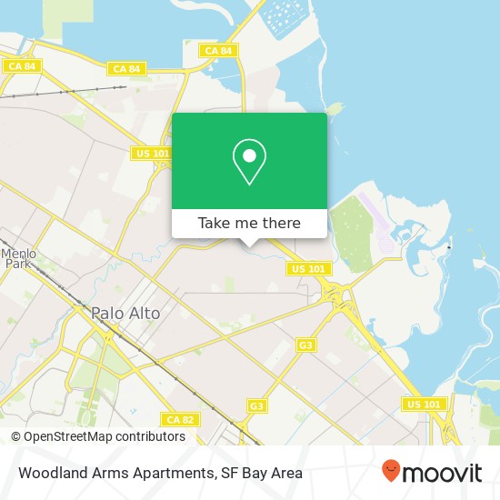 Mapa de Woodland Arms Apartments