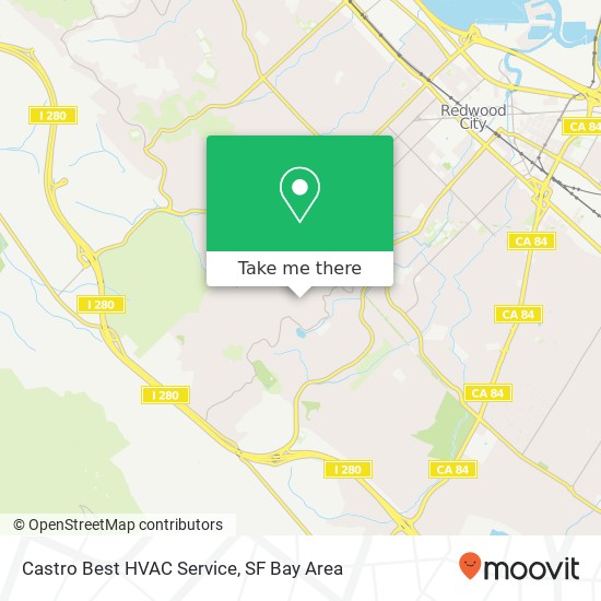 Castro Best HVAC Service map