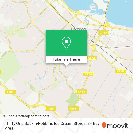 Thirty One Baskin-Robbins Ice Cream Stores map