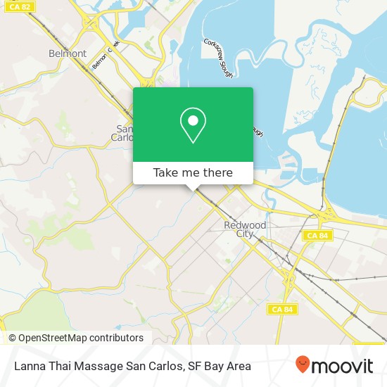 Lanna Thai Massage San Carlos map