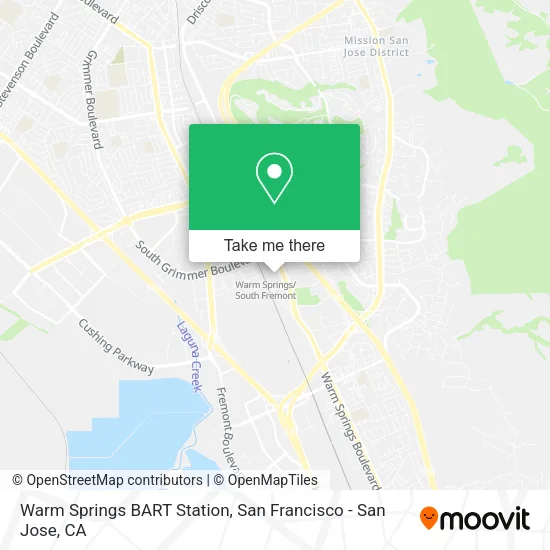 Mapa de Warm Springs BART Station