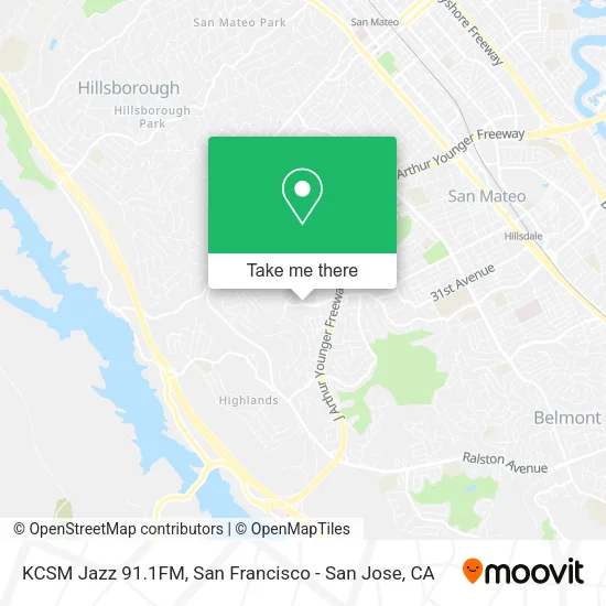 Mapa de KCSM Jazz 91.1FM