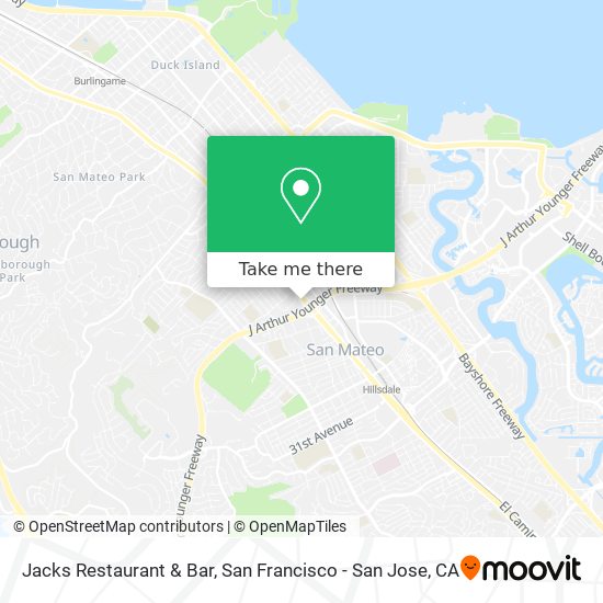 How to get to Jacks Restaurant & Bar in San Mateo by Bus, Train or BART?