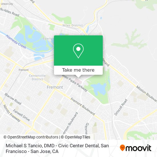 Michael S Tancio, DMD - Civic Center Dental map