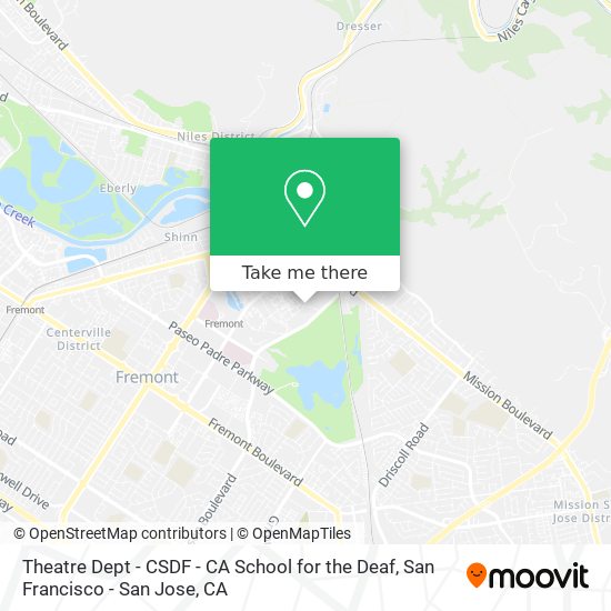 Mapa de Theatre Dept - CSDF - CA School for the Deaf