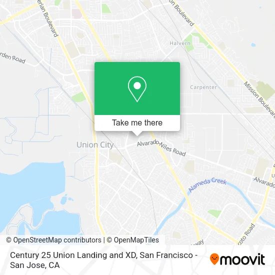 Century 25 Union Landing and XD map