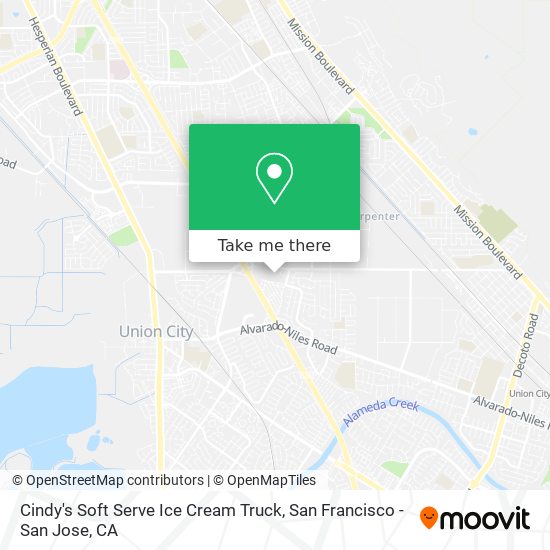 Mapa de Cindy's Soft Serve Ice Cream Truck