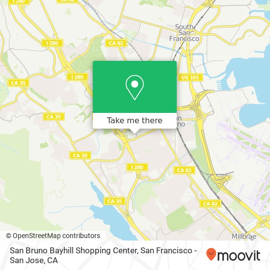San Bruno Bayhill Shopping Center map
