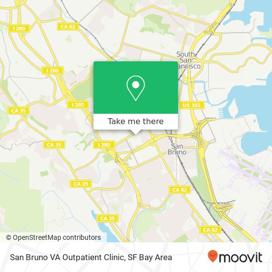 San Bruno VA Outpatient Clinic map