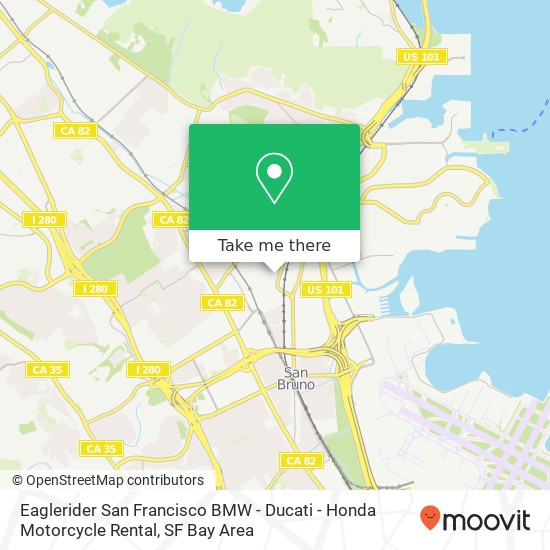 Mapa de Eaglerider San Francisco BMW - Ducati - Honda Motorcycle Rental