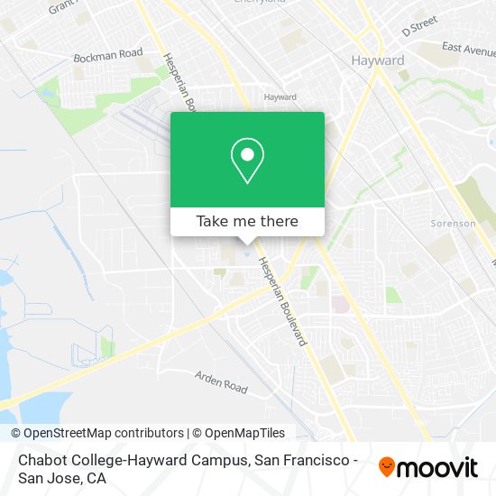 Chabot College-Hayward Campus map