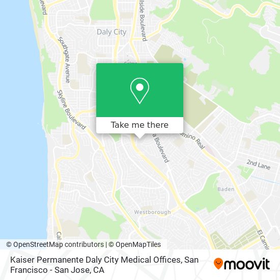 Kaiser Permanente Daly City Medical Offices map