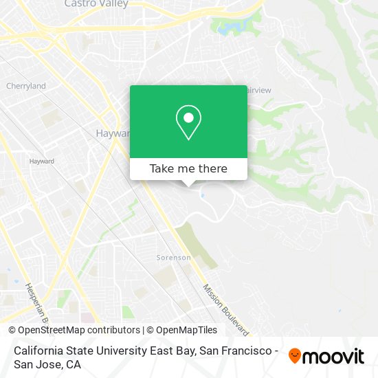California State University East Bay map
