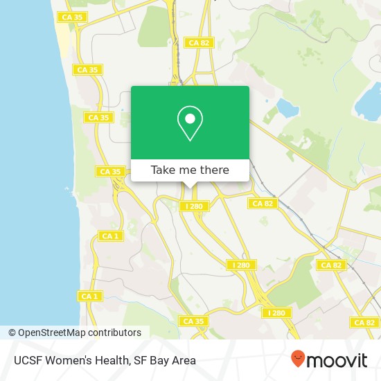 Mapa de UCSF Women's Health