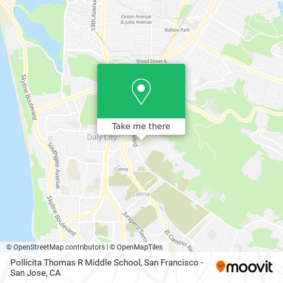 Pollicita Thomas R Middle School map