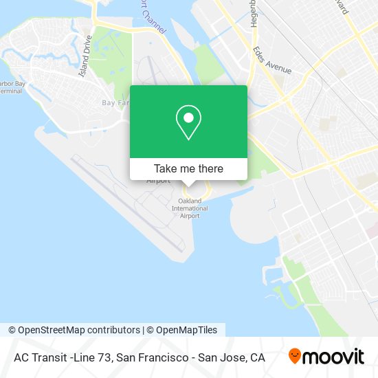 AC Transit -Line 73 map