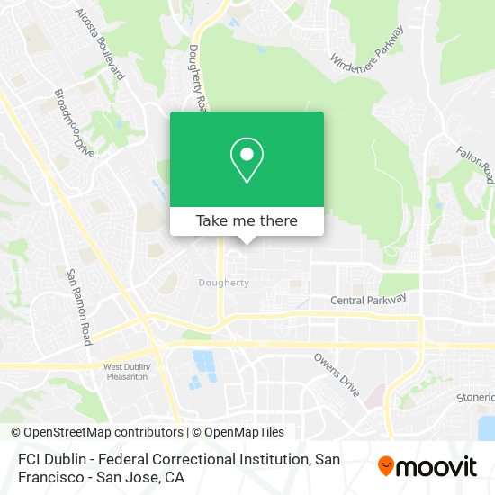 Mapa de FCI Dublin - Federal Correctional Institution