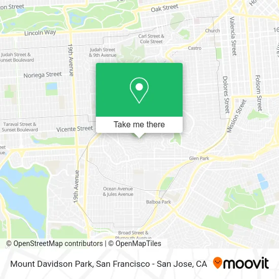 Mount Davidson Park map