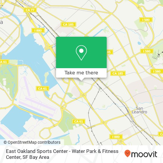 East Oakland Sports Center - Water Park & Fitness Center map