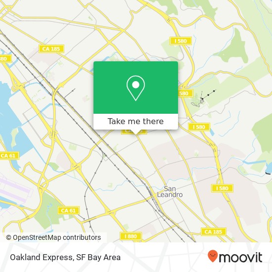 Mapa de Oakland Express