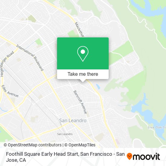 Foothill Square Early Head Start map