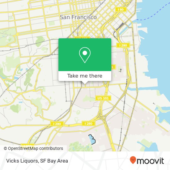 Vicks Liquors map