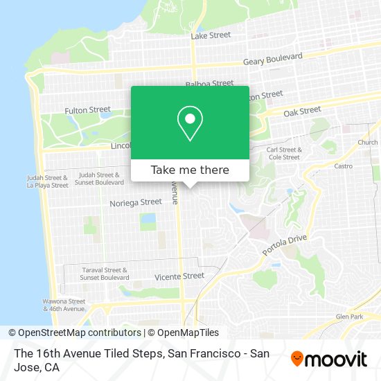 The 16th Avenue Tiled Steps map
