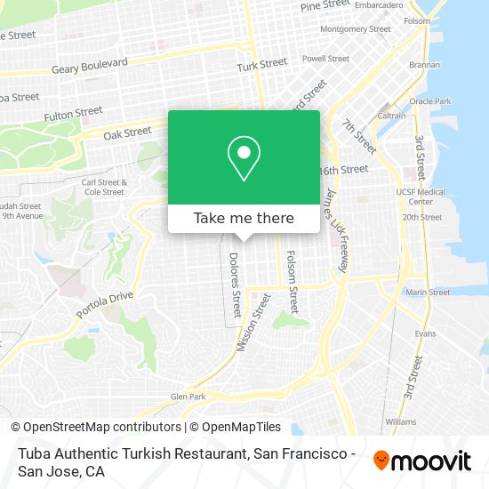 Mapa de Tuba Authentic Turkish Restaurant