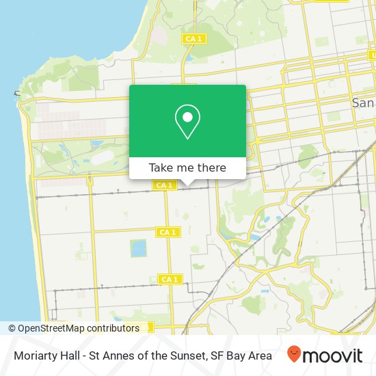 Moriarty Hall - St Annes of the Sunset map