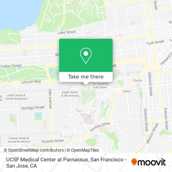 Mapa de UCSF Medical Center at Parnassus