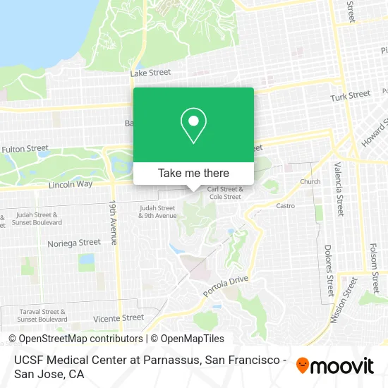 Mapa de UCSF Medical Center at Parnassus