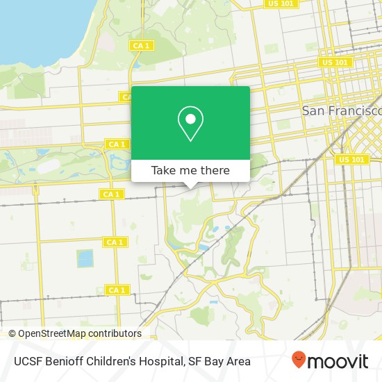 Mapa de UCSF Benioff Children's Hospital