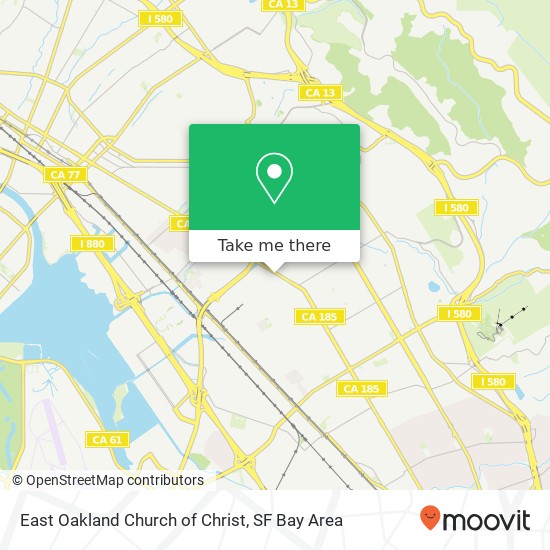 East Oakland Church of Christ map