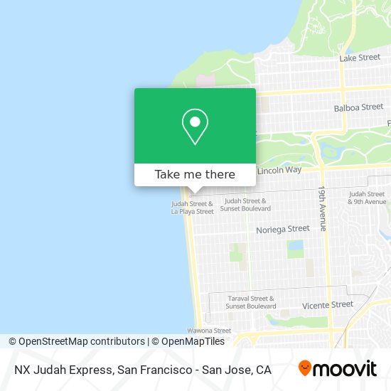 NX Judah Express map