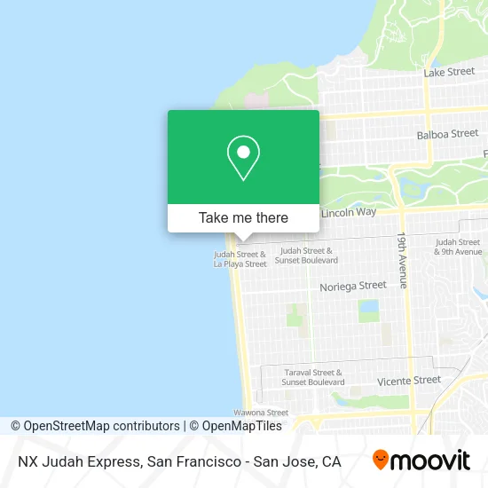 Mapa de NX Judah Express