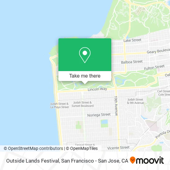Outside Lands Festival map