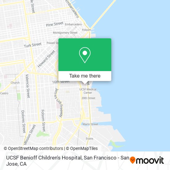 UCSF Benioff Children's Hospital map