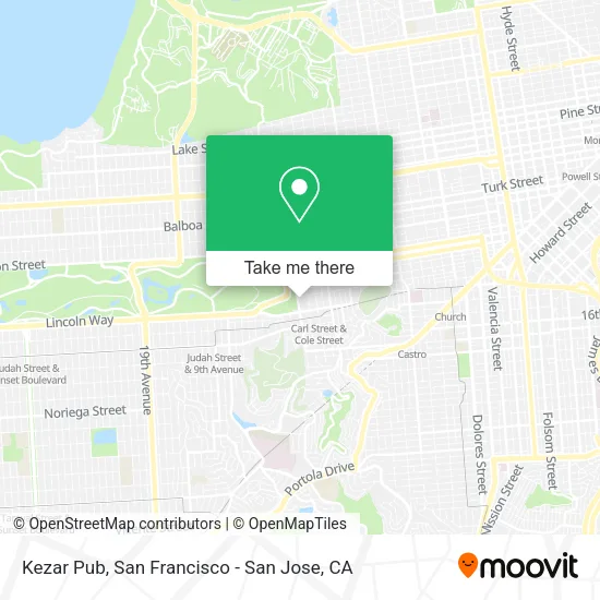 Mapa de Kezar Pub
