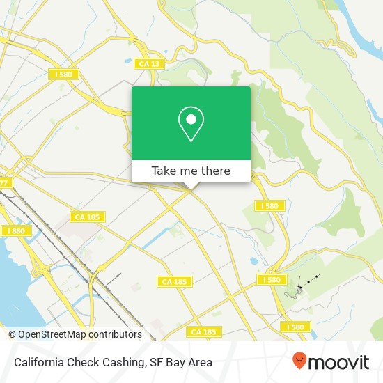 California Check Cashing map