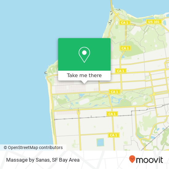 Massage by Sanas map