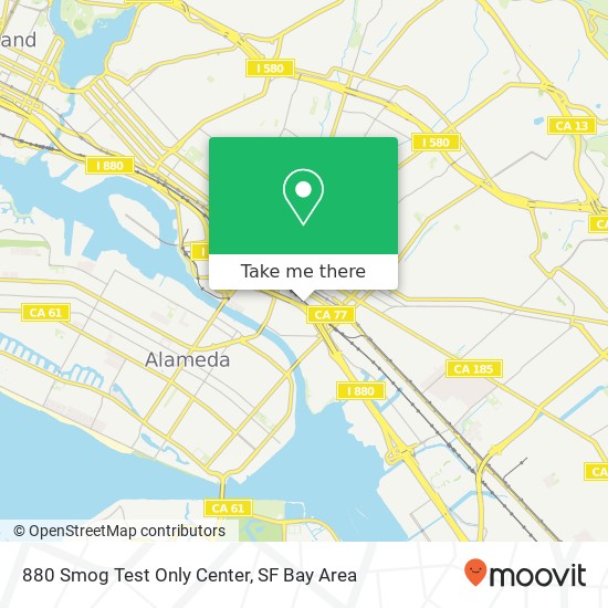 880 Smog Test Only Center map