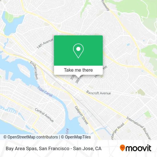 Bay Area Spas map
