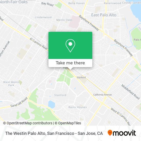 Mapa de The Westin Palo Alto