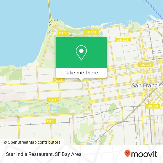 Mapa de Star India Restaurant